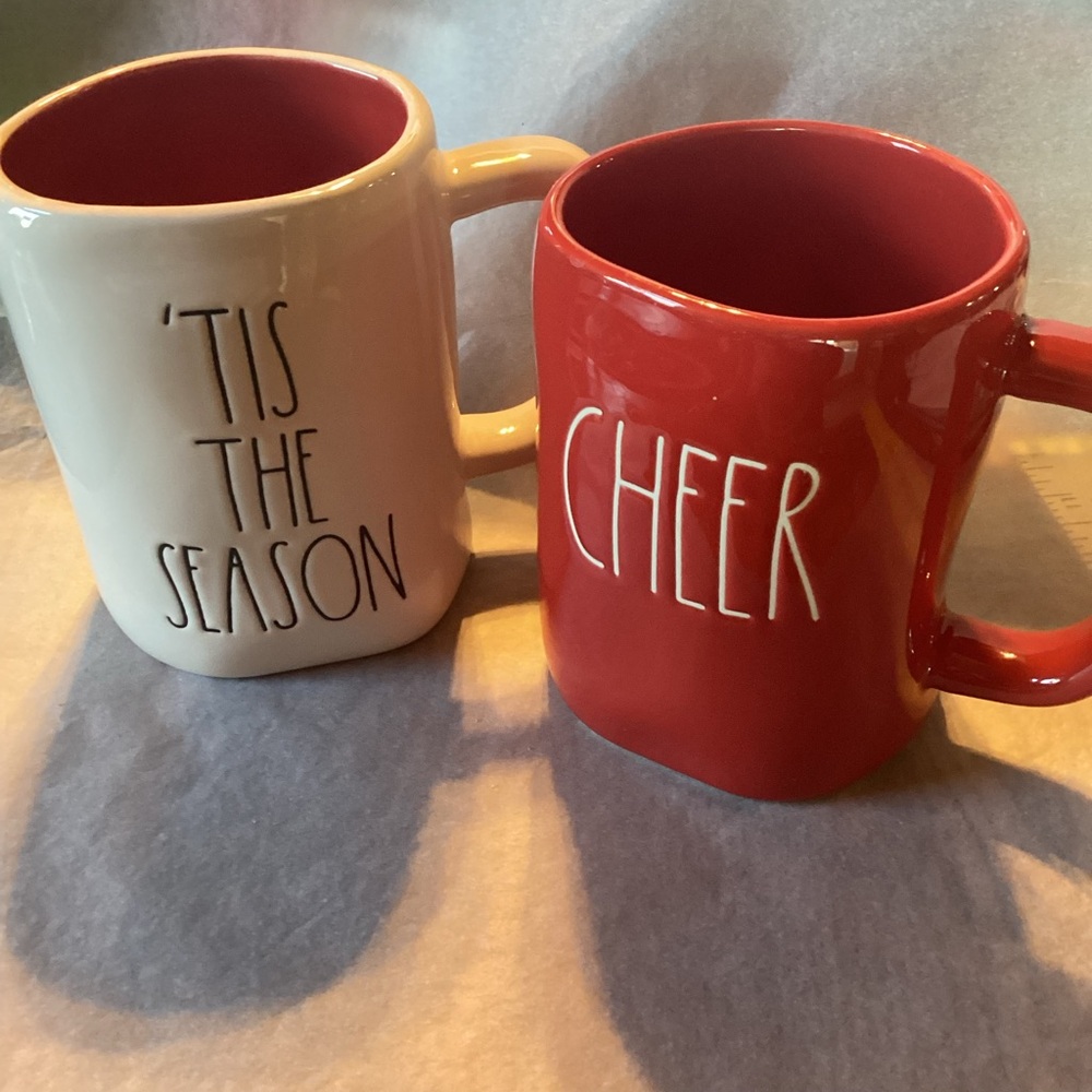 Rae Dunn Holiday Mugs - set of 2